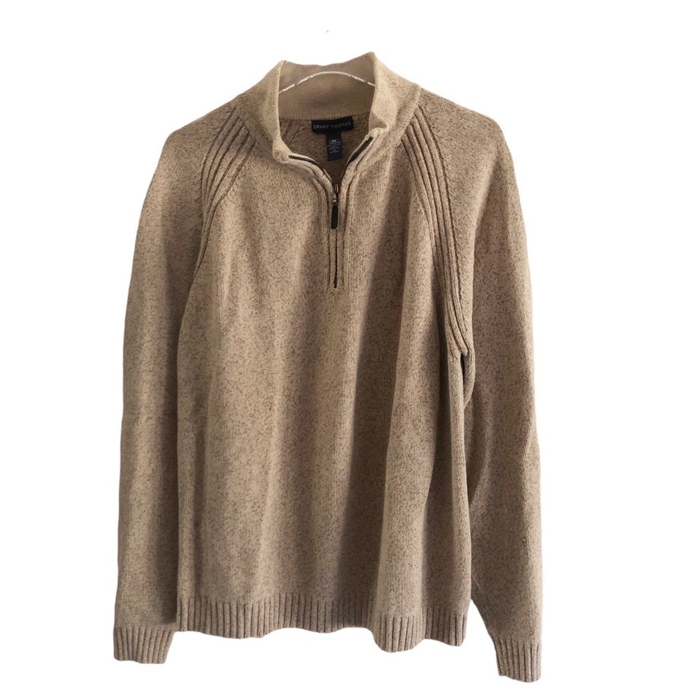 Grant Thomas Cotton Quarter Zip Sweater XL